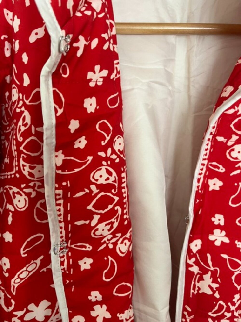 Free People Inspired Quilted Cropped Puffer Jacket in Bandana Pattern | Size M - Picture 8 of 8